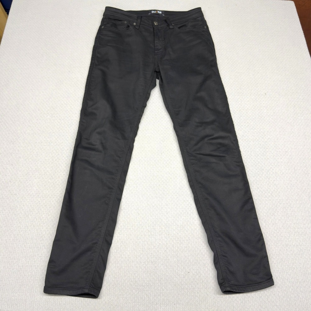 DU/ER N2X Slim Fit Pants Black Mens 31x32 Stretch Tencel‎ Cotton Casual Chino